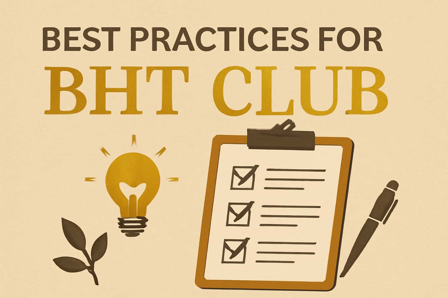 An informative scene illustrating best practices for BHT Club.