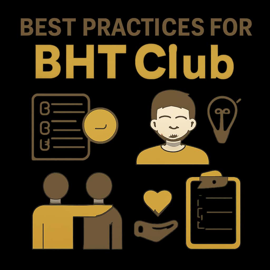 An illustration depicting best practices for BHT Club.