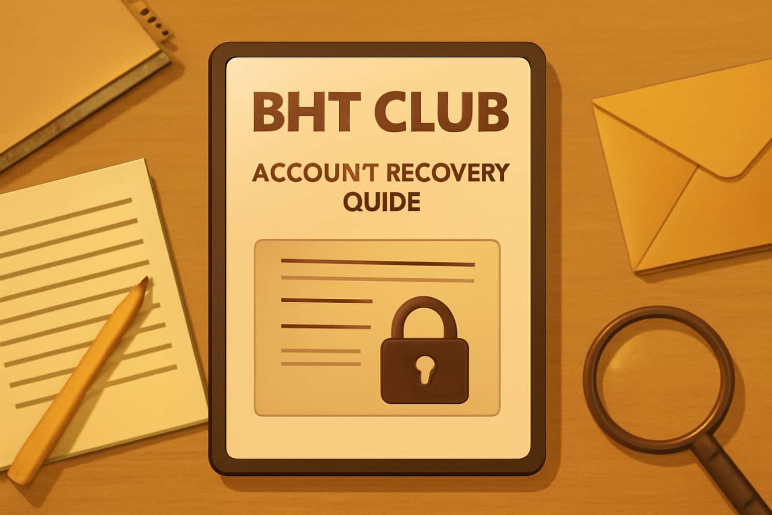 A visual representation of the BHT Club Account Recovery Guide.