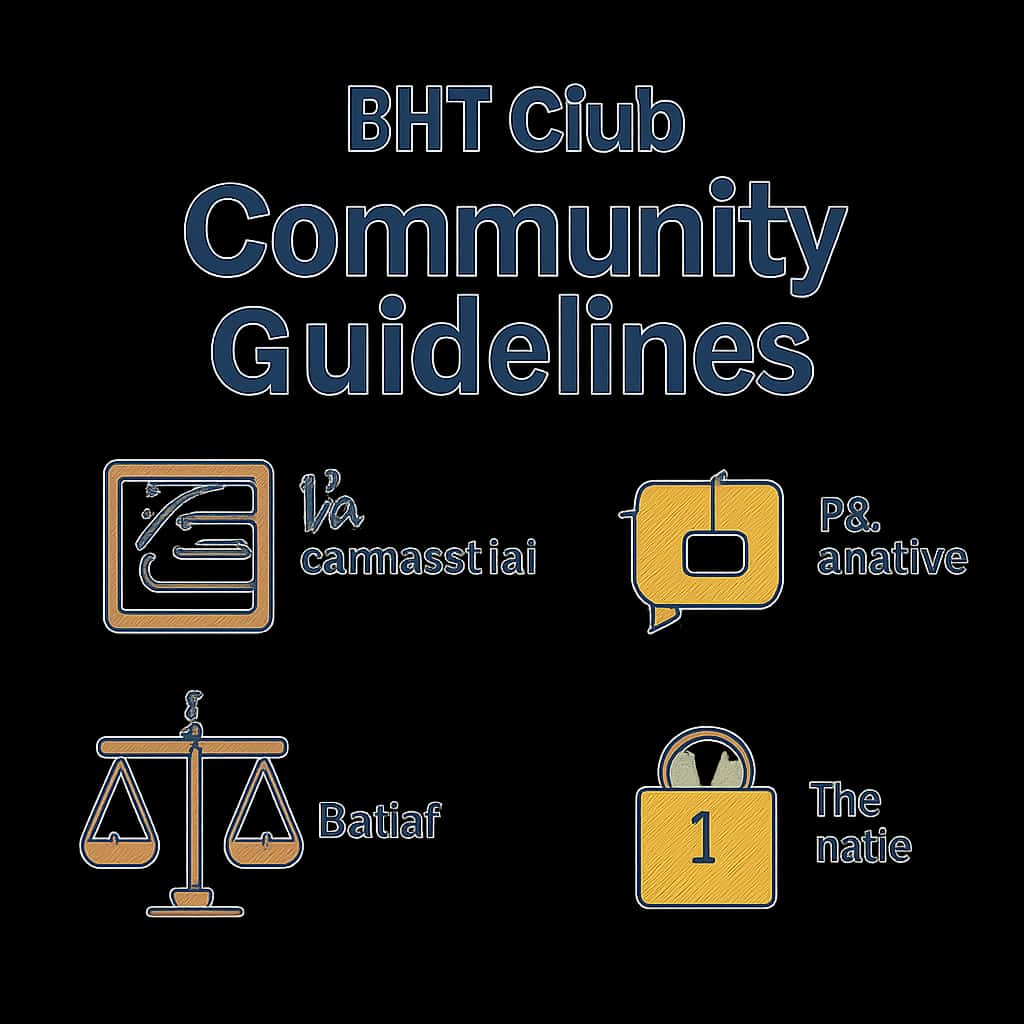 An educational diagram outlining the BHT Club Community Guidelines.