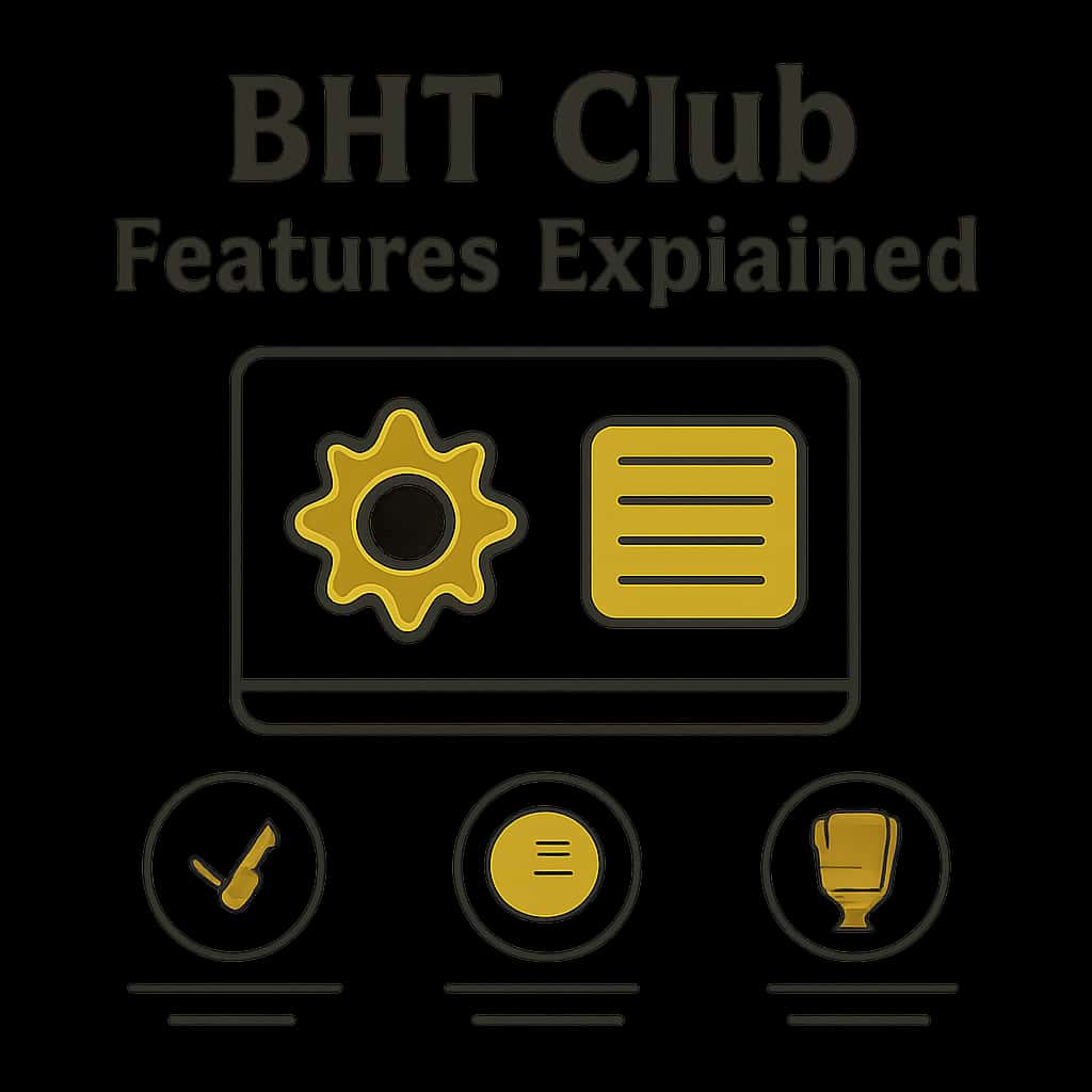 An educational diagram illustrating BHT Club features.