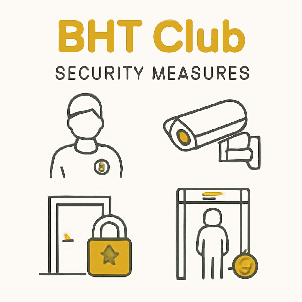 A diagram outlining key BHT Club security protocols.