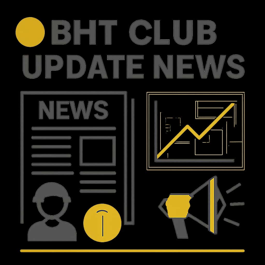An illustration depicting BHT Club Update News section topics.