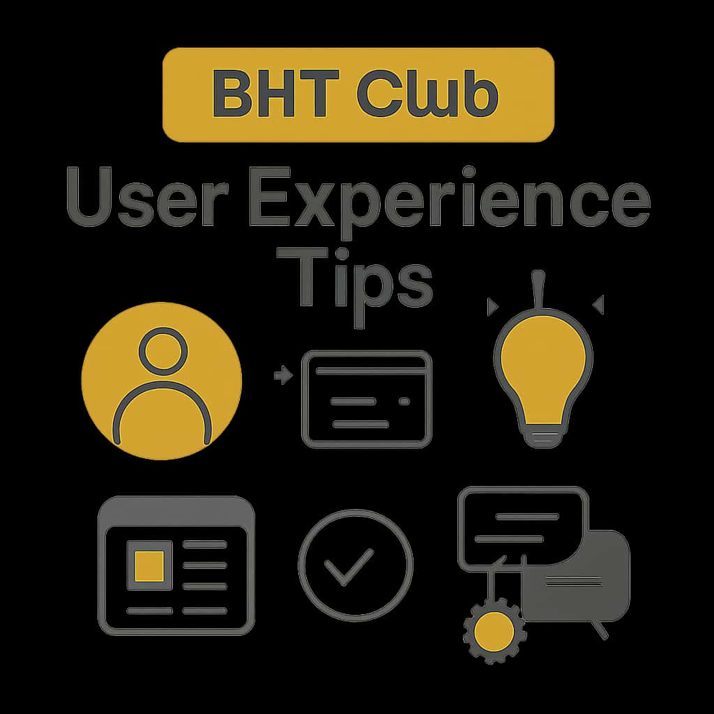 An educational diagram related to BHT Club User Experience Tips.