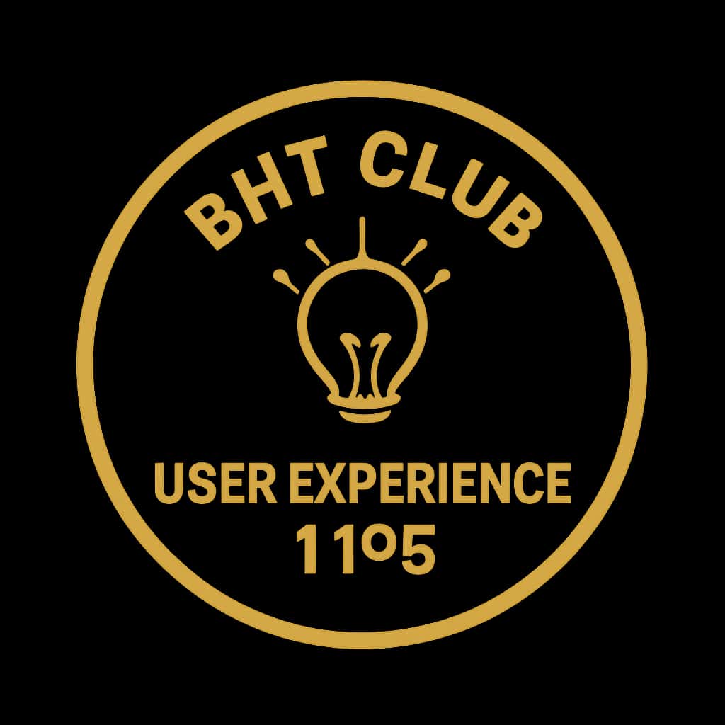 A badge illustrating BHT Club User Experience Tips.