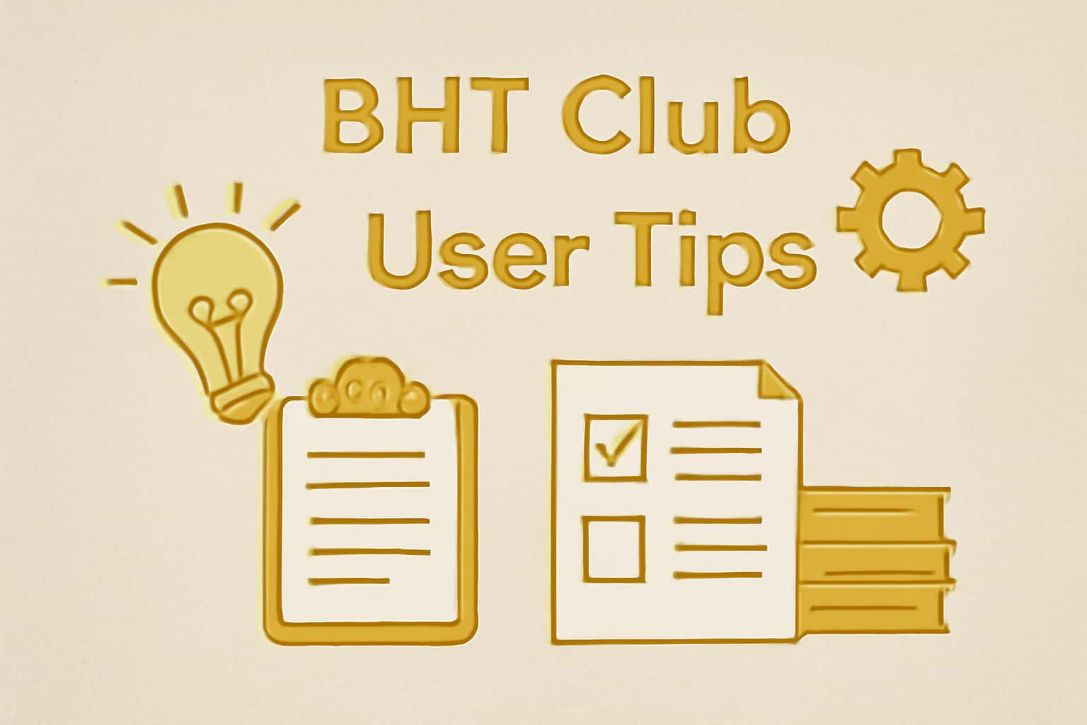 An informative scene illustrating BHT Club User Tips with a focus on user guidance.