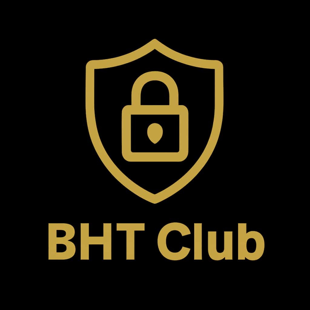 Badge representing data protection in BHT Club.