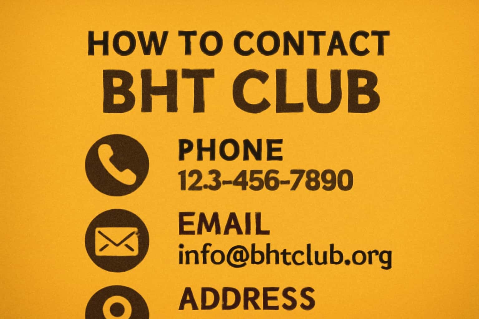A professional scene depicting support options for contacting BHT Club.