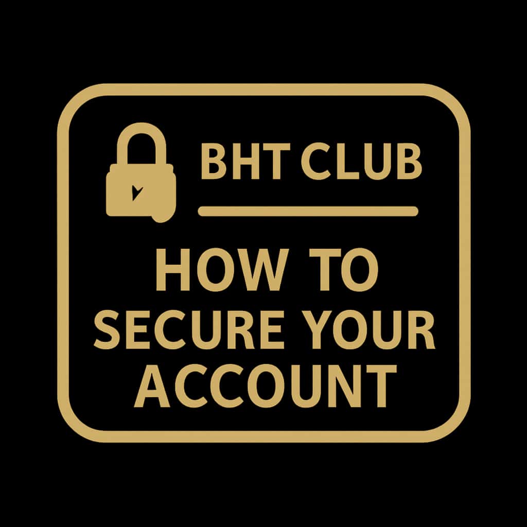 An icon symbolizing account security, featuring the BHT Club logo.
