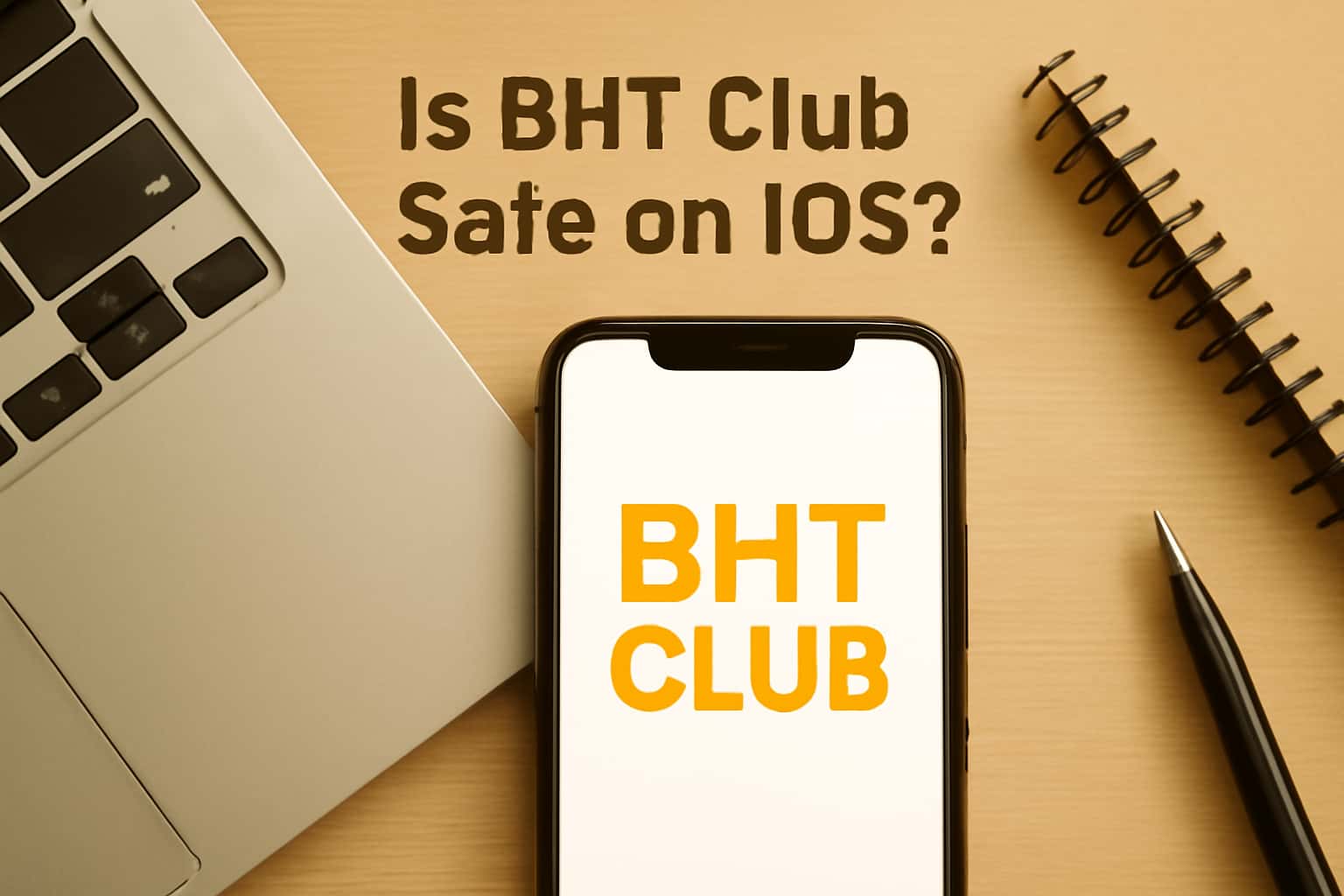 Informational graphic on BHT Club safety for iOS.