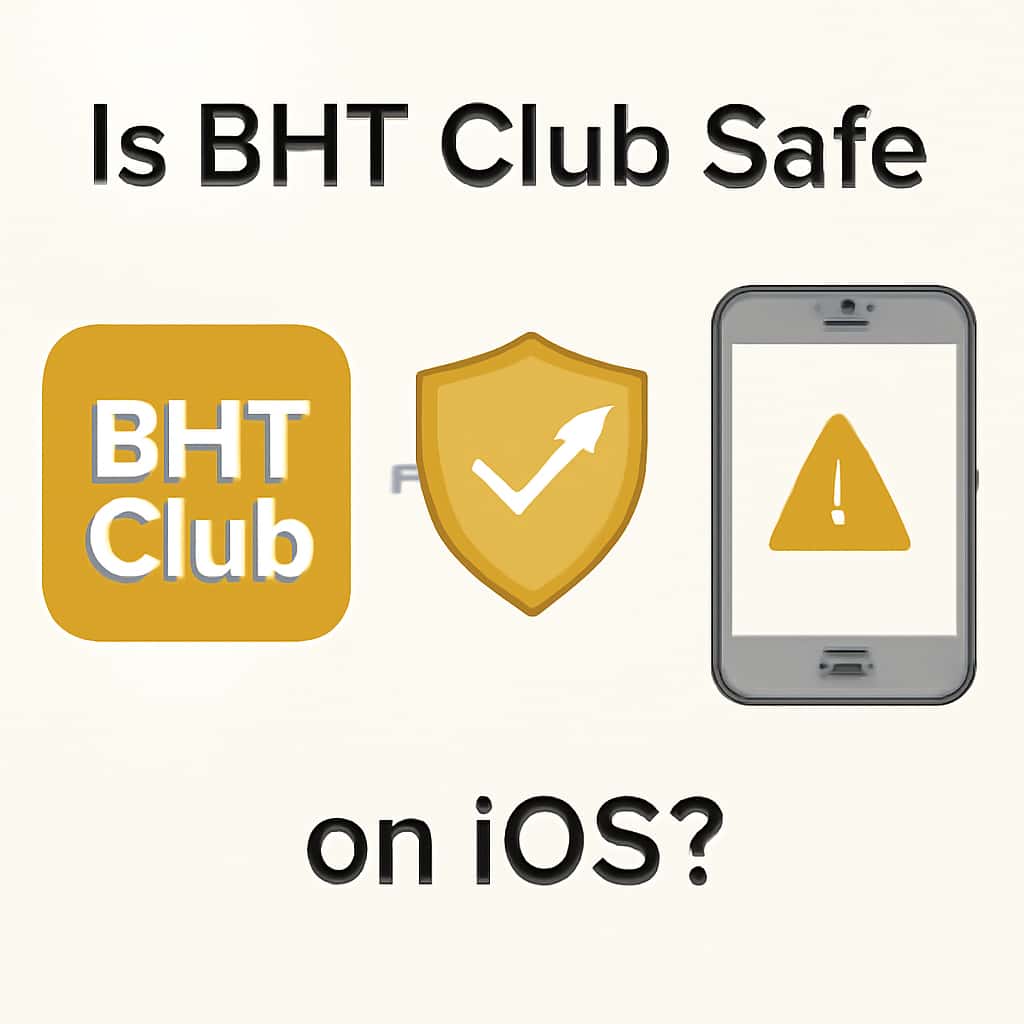 Diagram illustrating safety features of BHT Club on iOS.