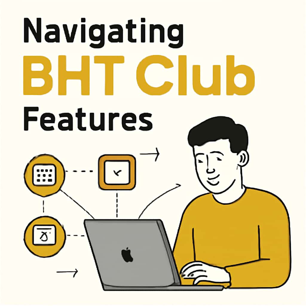 Illustration explaining BHT Club features.