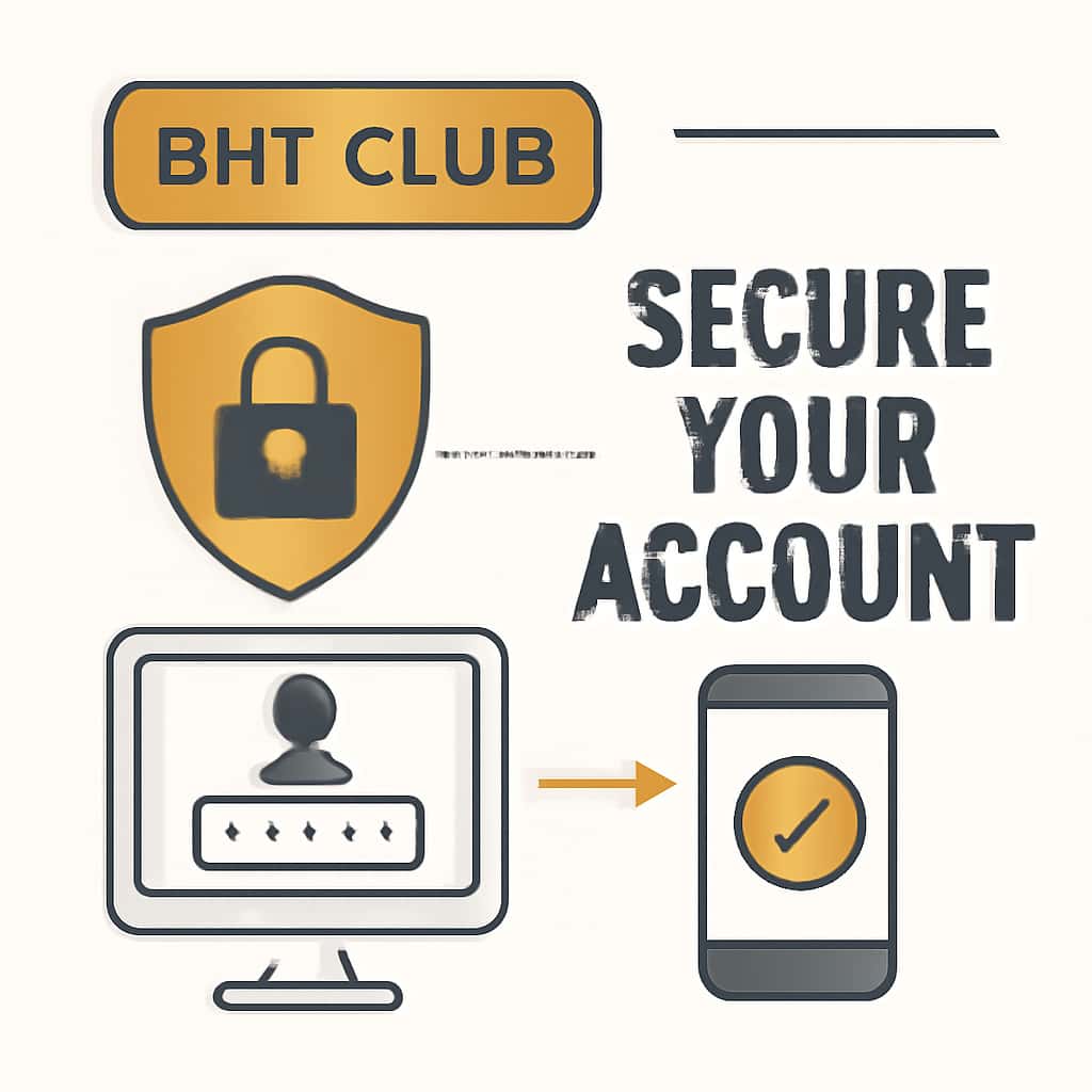 An educational illustration about securing your BHT Club account.